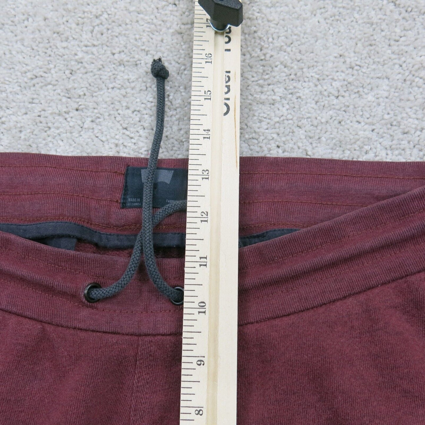 Levis Mens Pant Jogger Drawstring Waist Mid Rise Pockets Maroon Size Medium