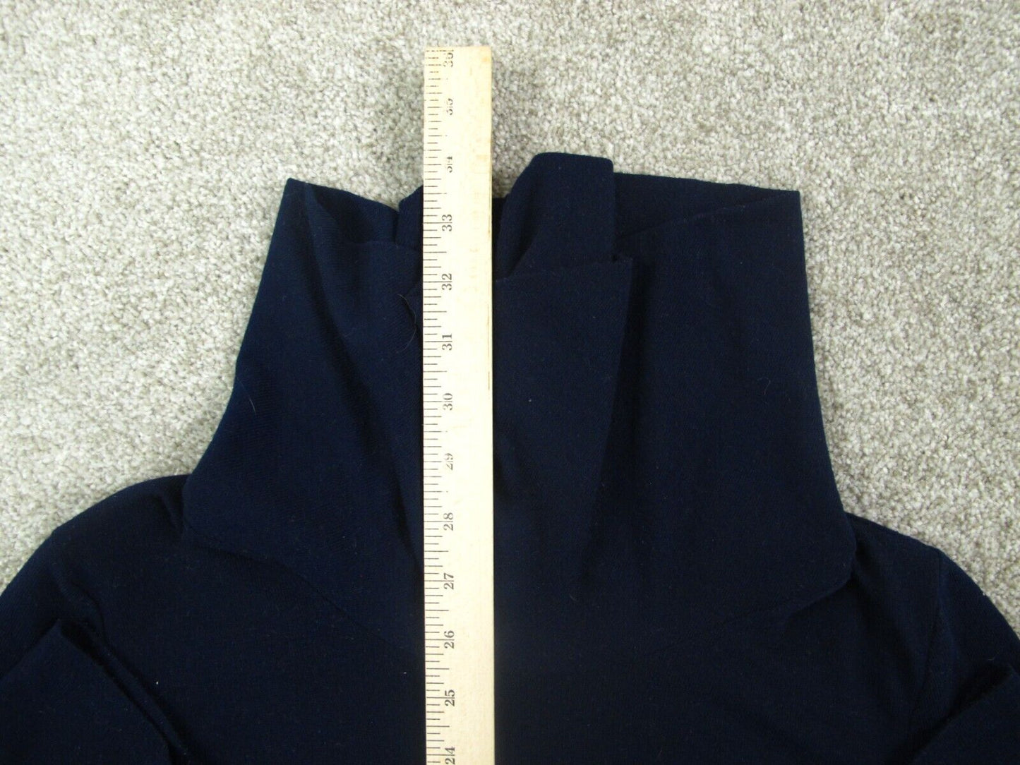 White House Black Market Womens Knitted Pullover Sweater Asymmetrical Blue SZ M