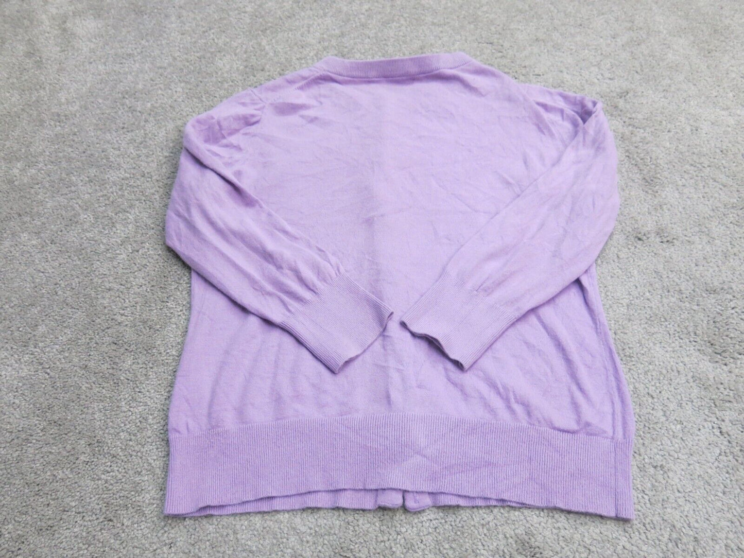 J. Crew Womens Cardigan Knitted Sweater 3/4 Sleeves Light Purple Size Small