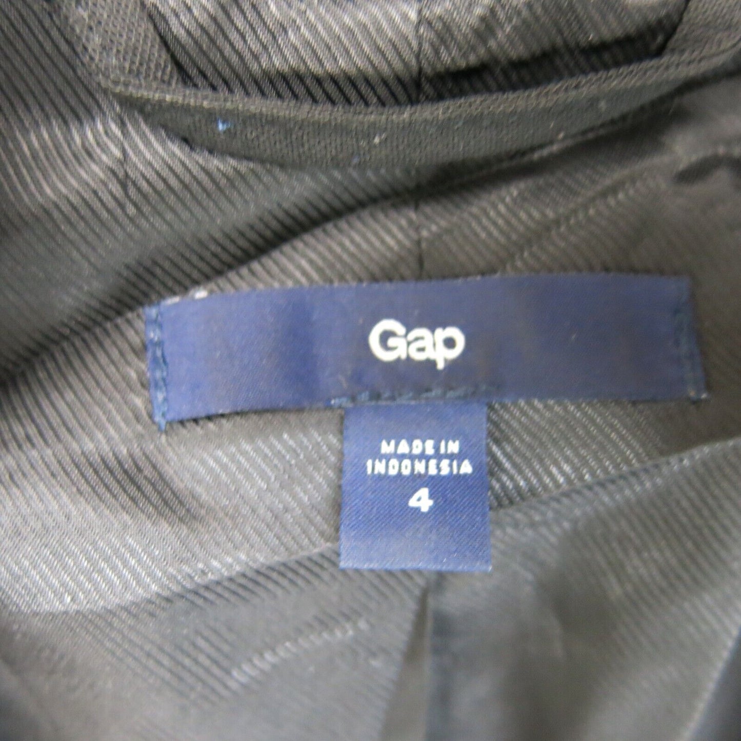 Gap Womens Blazer Coat Single Breasted Long Sleeve Pockets Solid Black Size 4