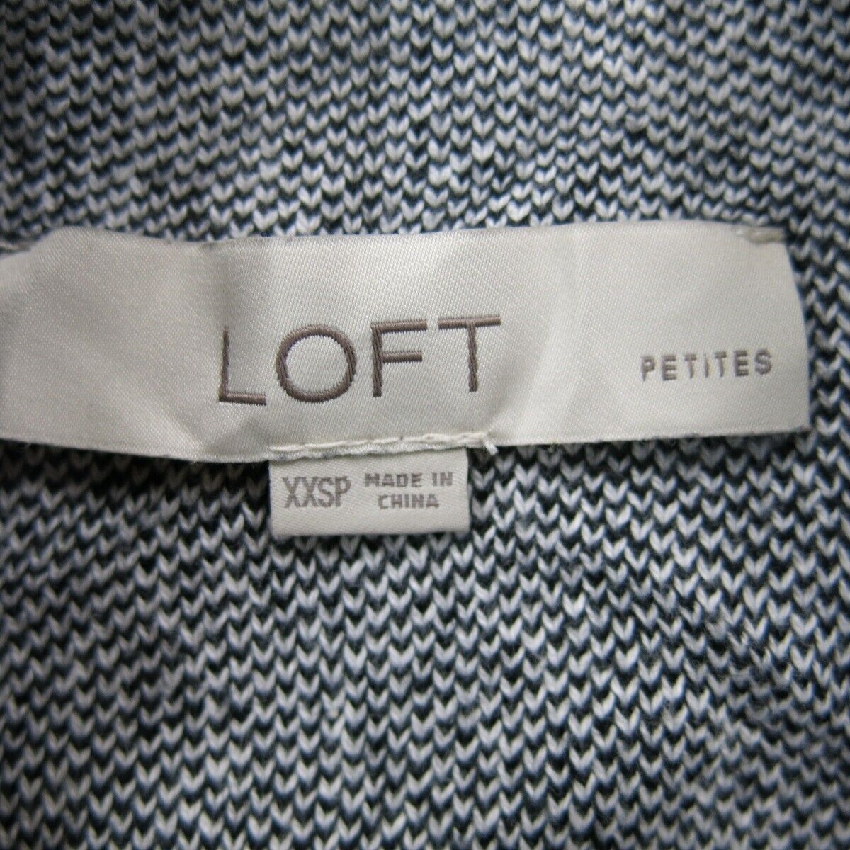 Loft Womens Check Sweater Knitted Long Sleeve Crew Neck White Black Size XXSP
