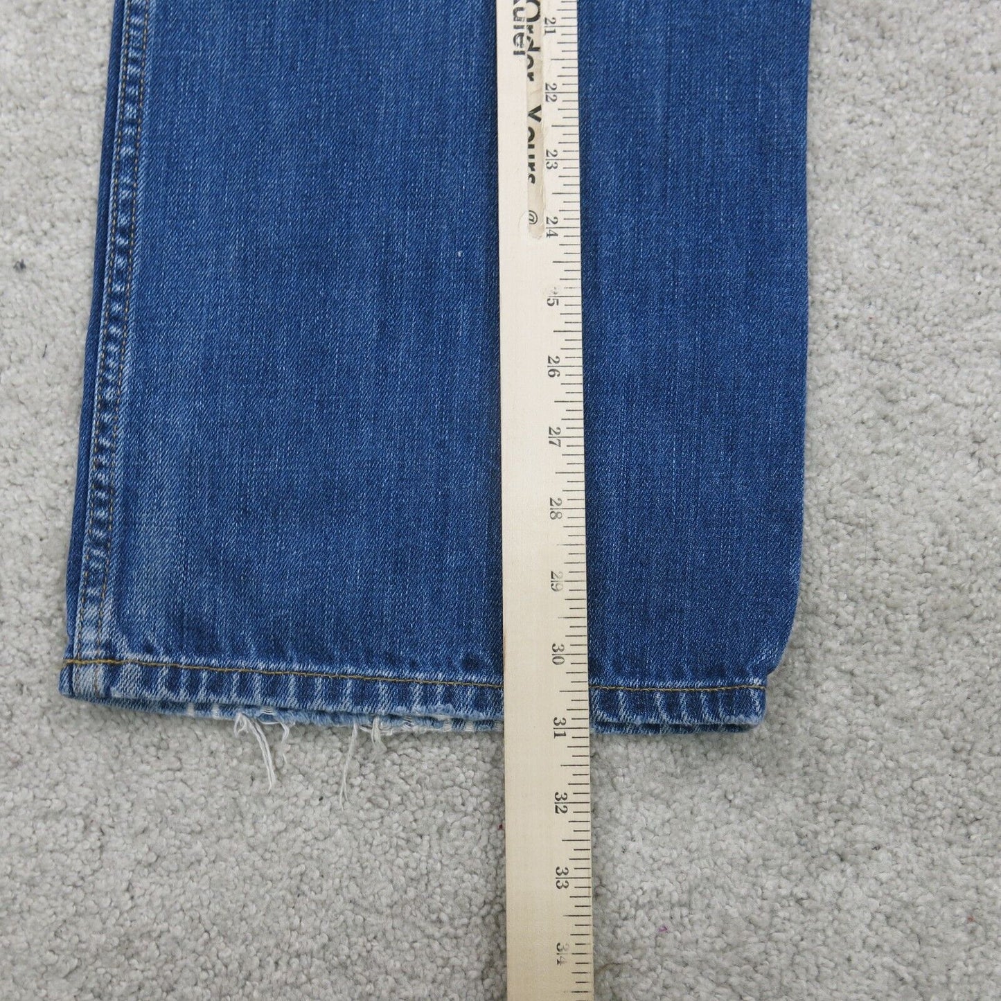 J. Crew Mens Jeans Wide Leg Denim High Rise 100% Cotton Blue Size W36XL32