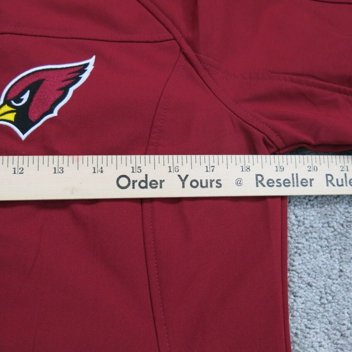 NFL Team Apparel Womens Jacket Full Zip Up Long Sleeve Mock Neck Red Size Medium