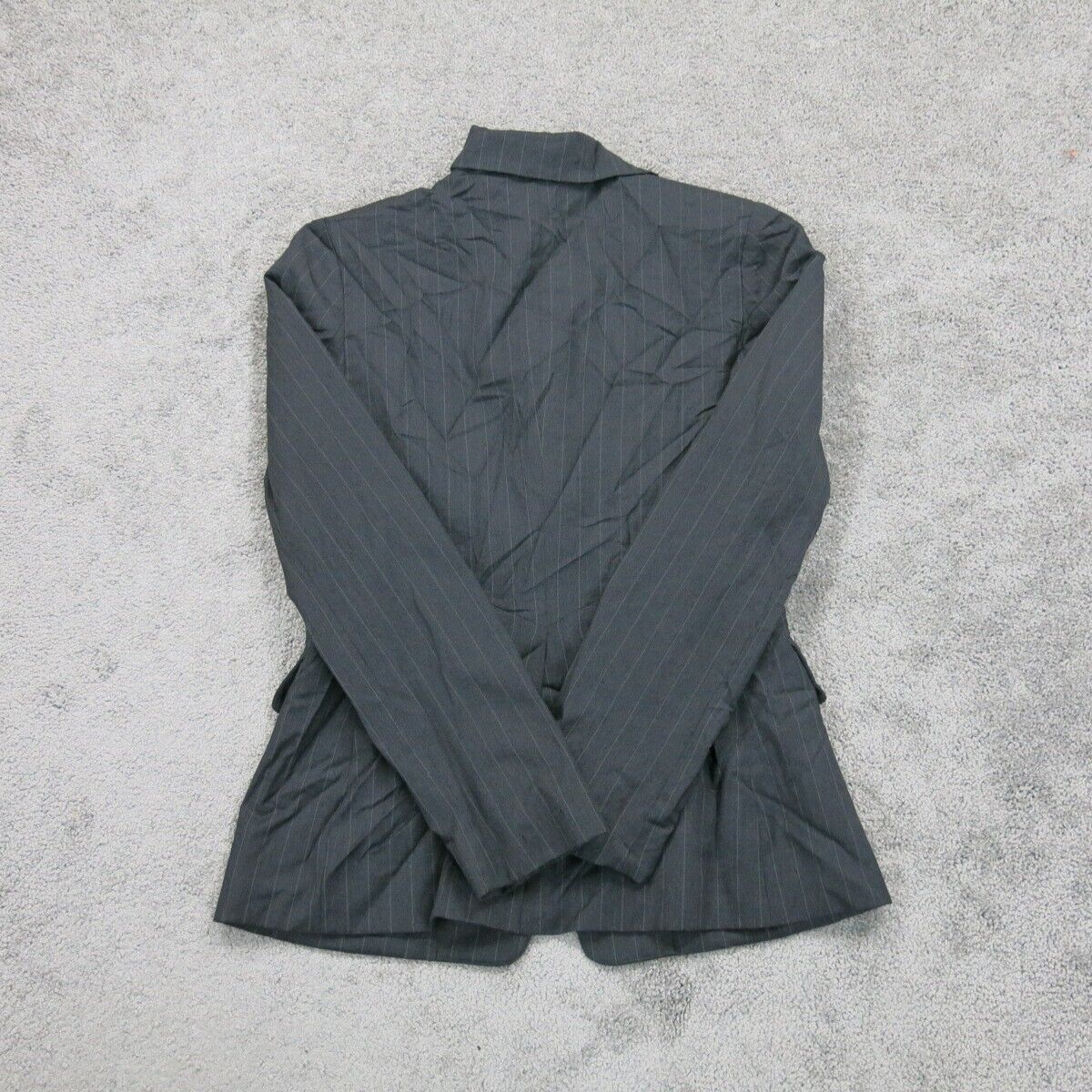 Banana Republic Womens Blazer Coat Single Breasted Long Sleeve Pocket Black SZ 4