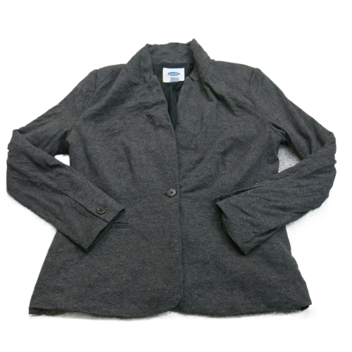 Old Navy Womens Single Breasted Blazer Coat Long Sleeves Pockets Black Size M