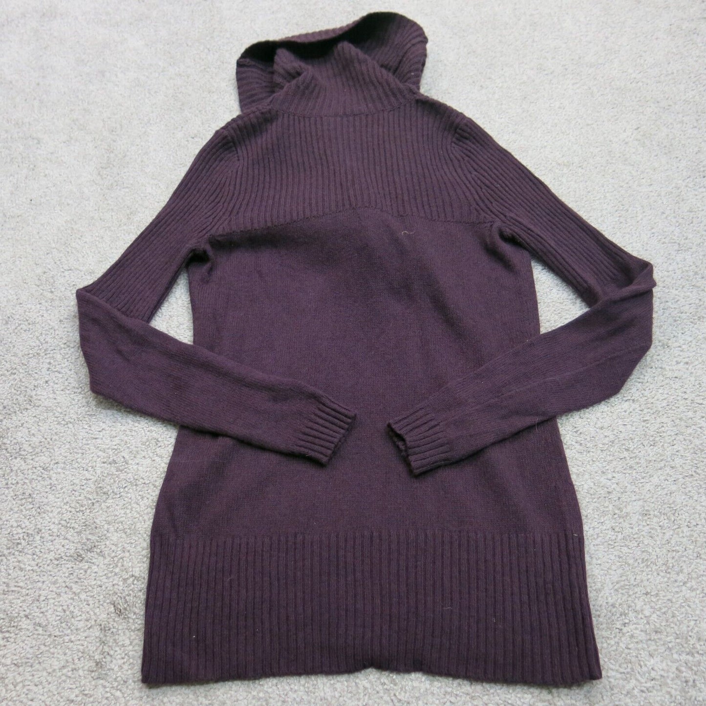 Ann Taylor Loft Women Knitted Pullover Sweater Long Sleeve Cowl Neck Purple XS