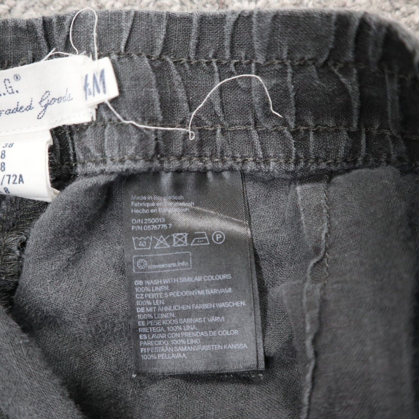 H&M Womens Activewear Sweatpant Running Training Elastic Waist Black Size US 8