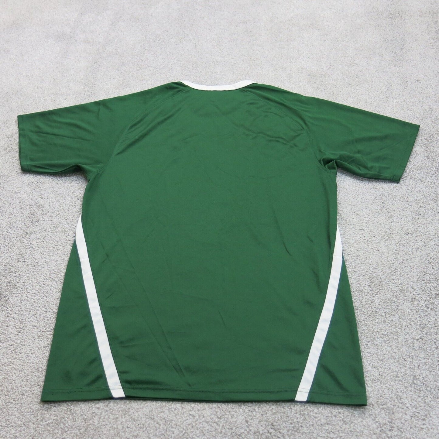 Nike Dri Fit Mens T Shirt Crew Neck Short Sleeve Logo Green Size Large