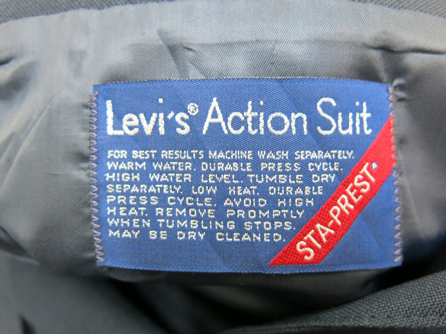 Levis Mens Blazer Coat Single Breasted Long Sleeves Pockets Blue Size 40R