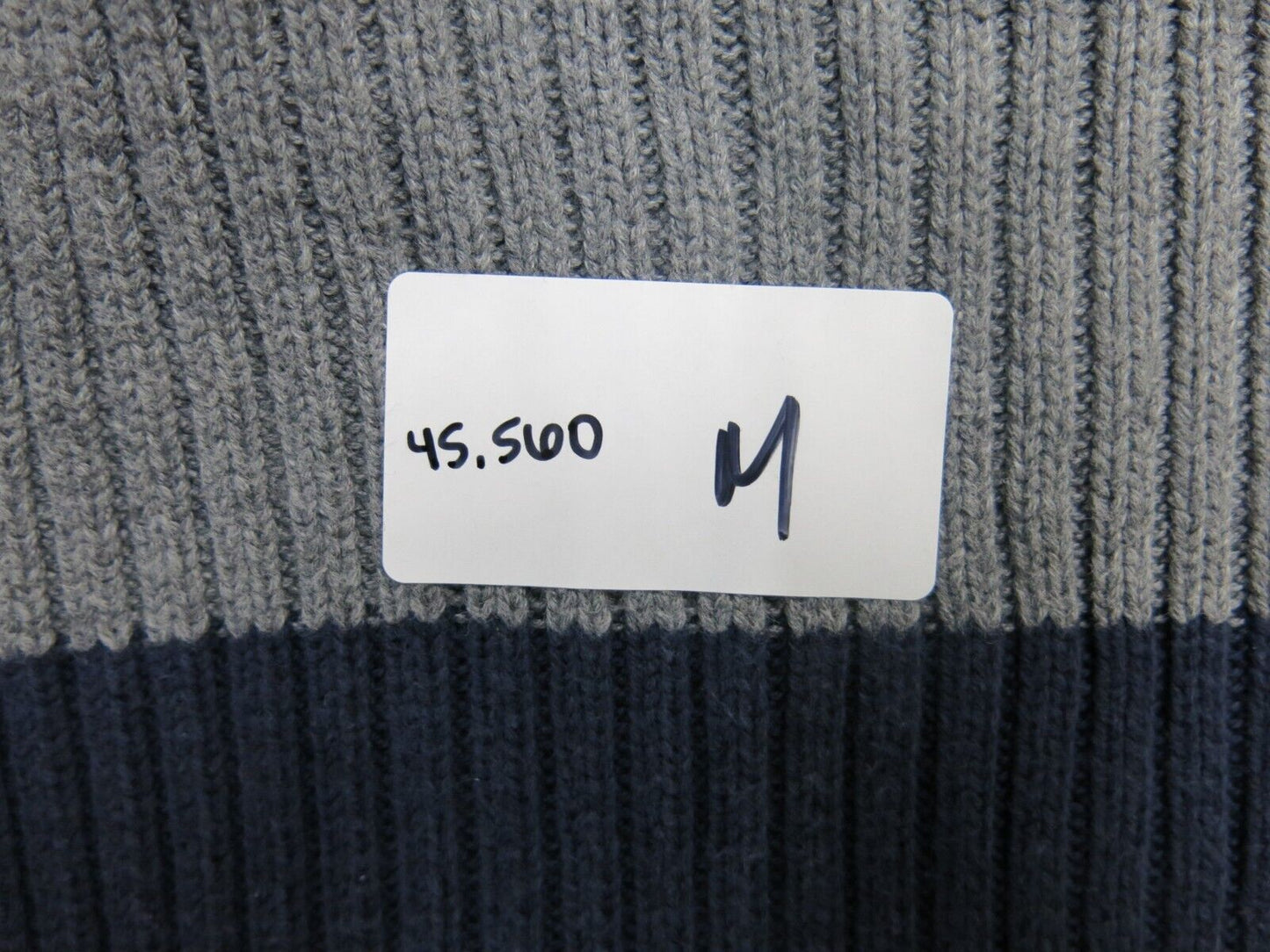 Tommy Hilfiger Mens Sweater High Neck Long Sleeves 100% Cotton Gray Size Large