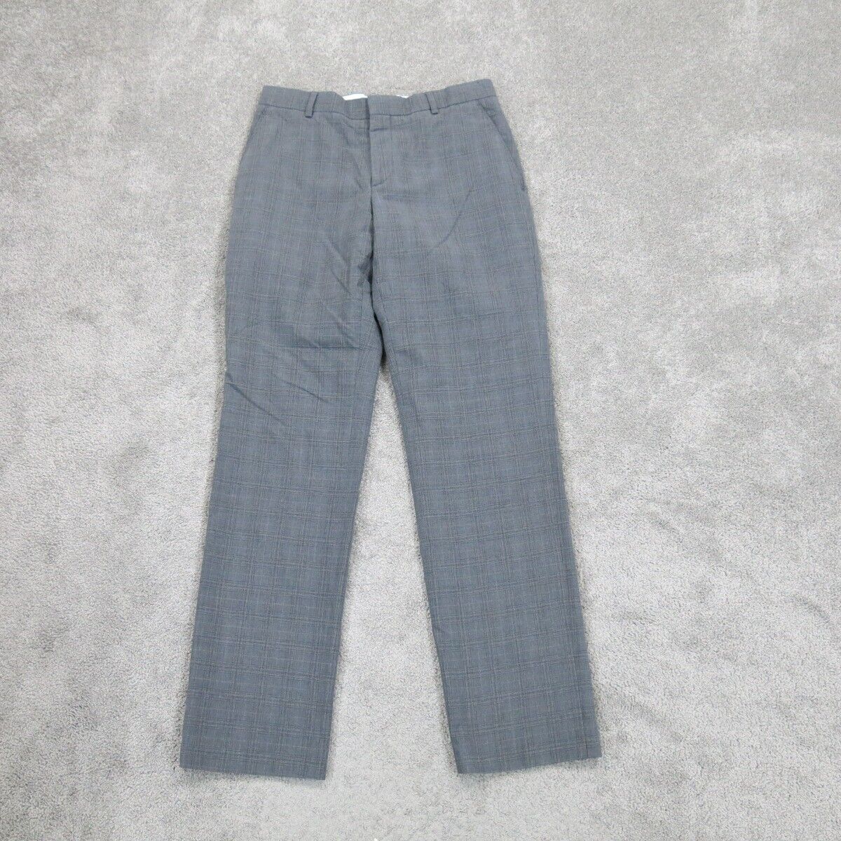 Banana Republic Men Pant Slim Straight Leg Tailored Fit Dress Pant Gray W30XL32