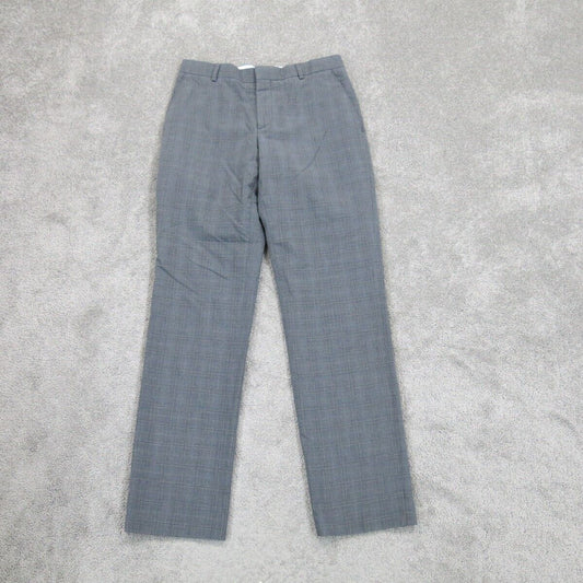 Banana Republic Men Pant Slim Straight Leg Tailored Fit Dress Pant Gray W30XL32