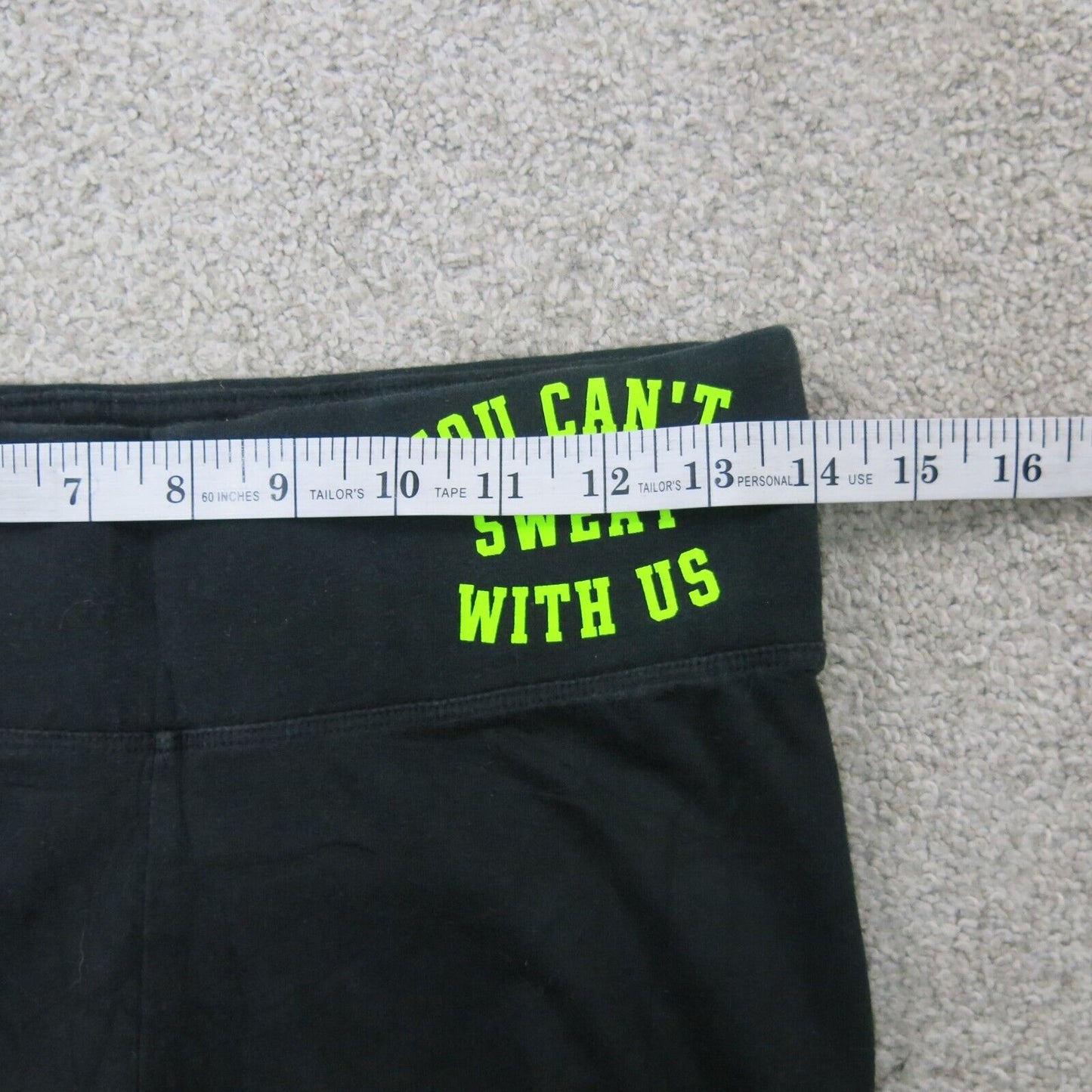 Pink Victoria Secret Womens Capri Yoga Legging Pants High Elastic Wait Black S/P