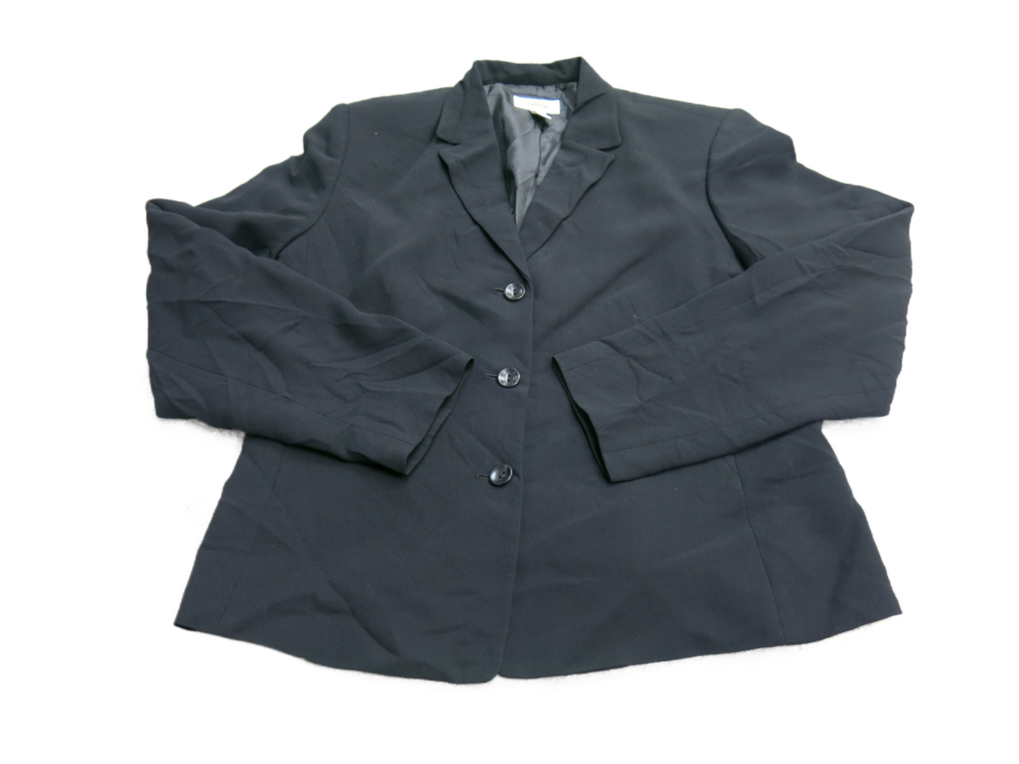 Talbot Women Blazer Coat Jacket Single Breast Long Sleeves Pockets Black Size 10