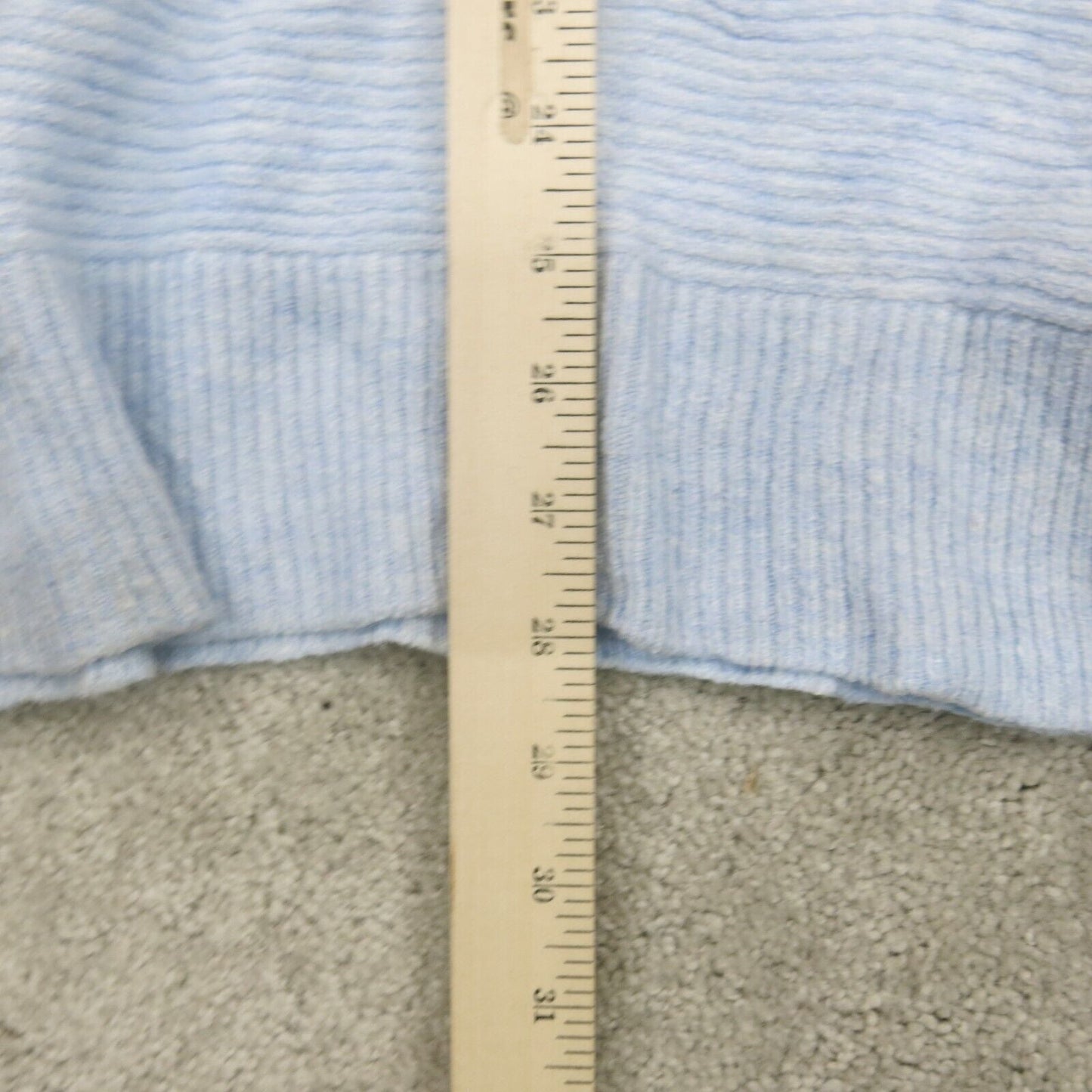 Loft Womens Pullover Sweater High Neck Long Sleeves Solid Sky Blue Size Large