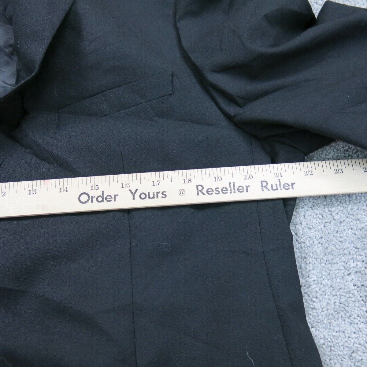 Calvin Klein Mens Blazer Coat Single Breasted Long Sleeve Pockets Black Size 46R