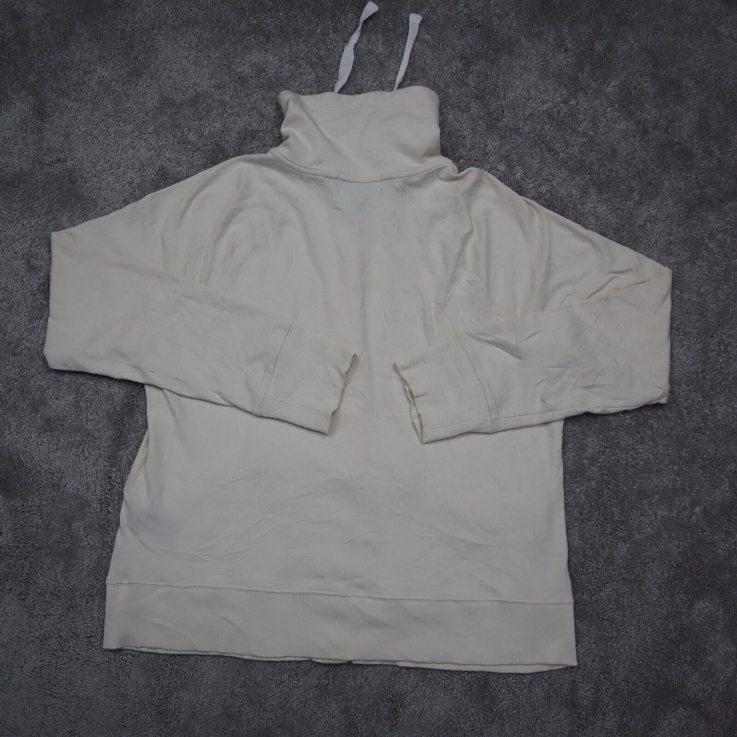 Ralph Lauren Activewear Jacket Women's Large Cream Front Button Fleece Jacket
