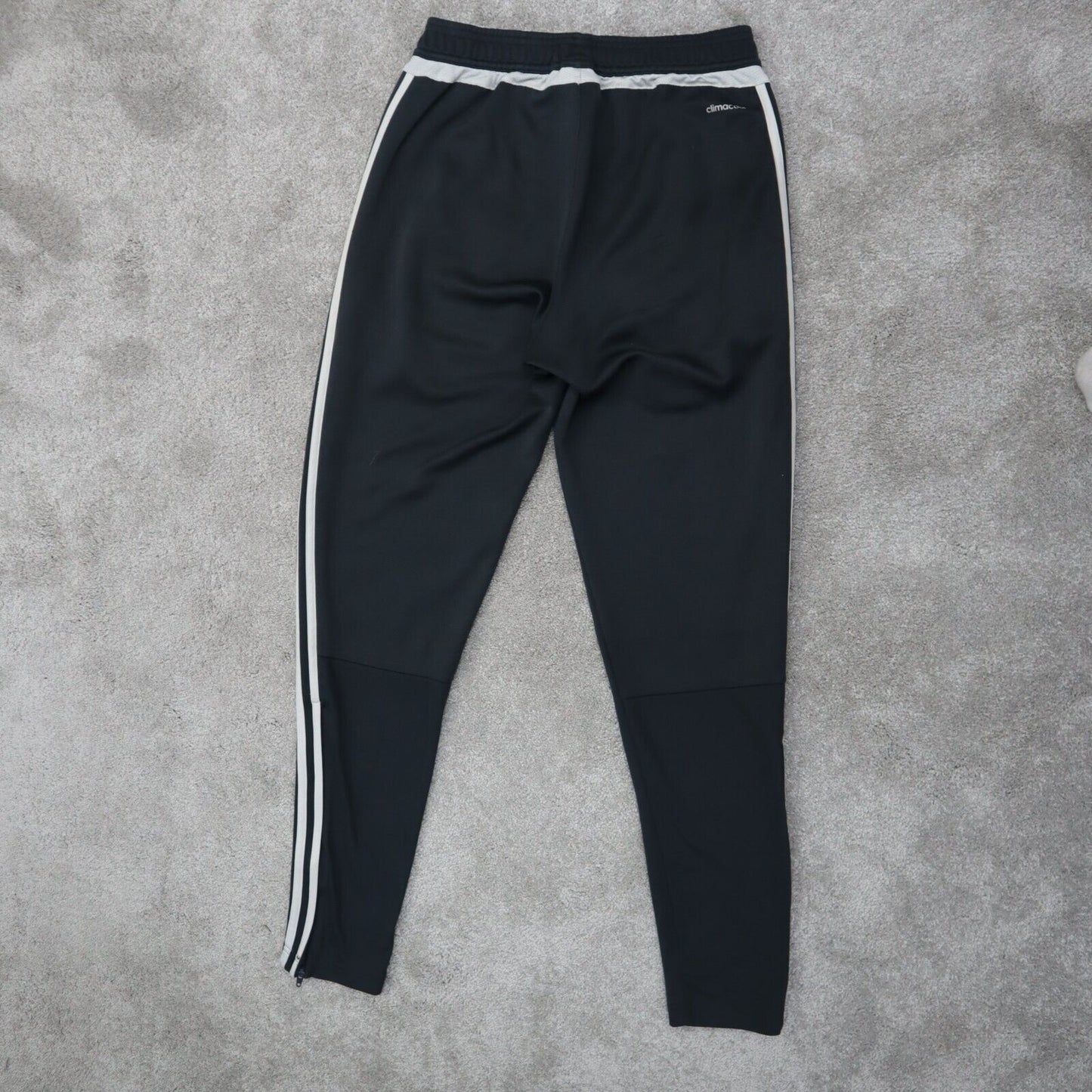 Adidas Track Pants Women Small S Black 3 Striped Slim Fit Sportswear Logo Pant