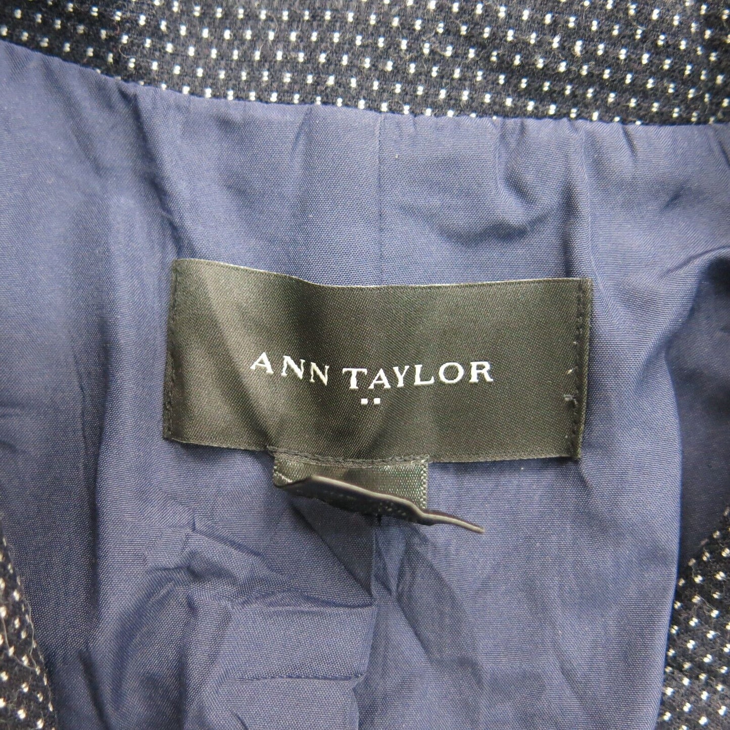 Ann Taylor Women Blazer Coat Single Breasted Long Sleeves Black Size Medium
