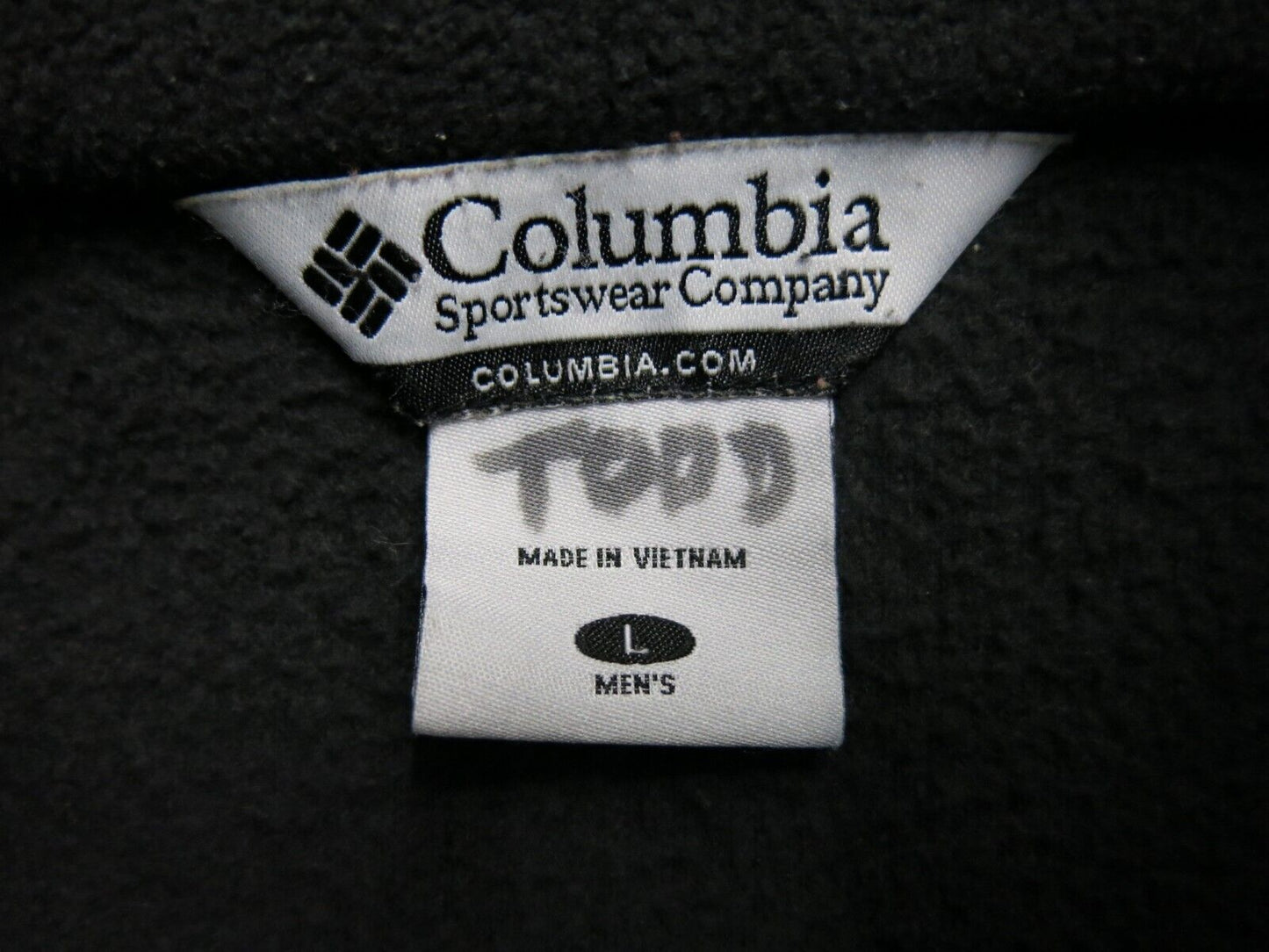 Columbia Men Jacket Full Zip Fleece Long Sleeves Mock Neck Black Size Large
