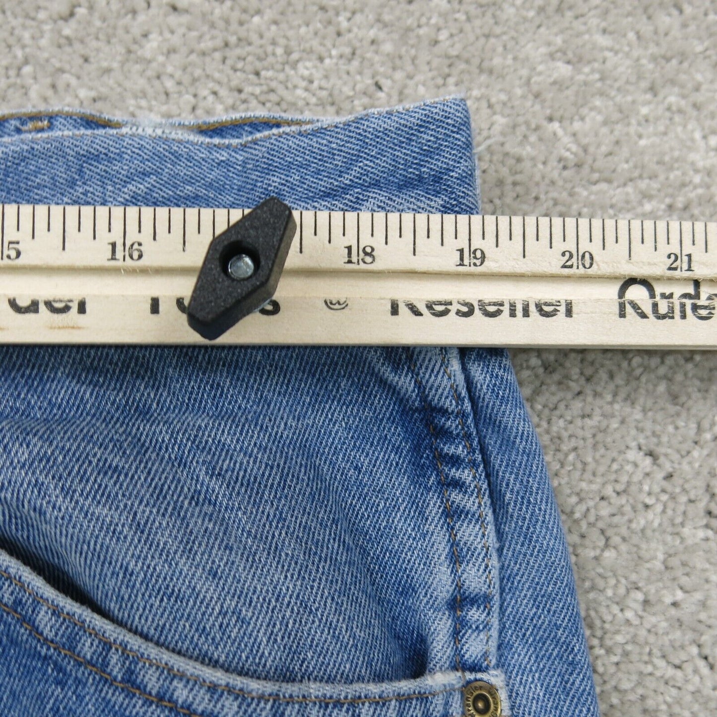 Wrangler Mens Jeans Straight Leg Stretch Regular Fit High Rise Blue Size W38xL32