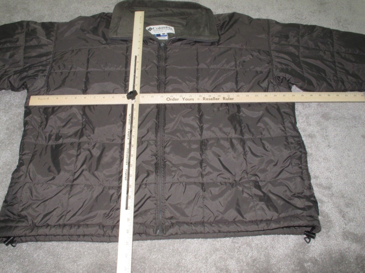 Columbia Mens Windbreaker Jacket Full Zip Up Long Sleeves Pockets Green Size XXL