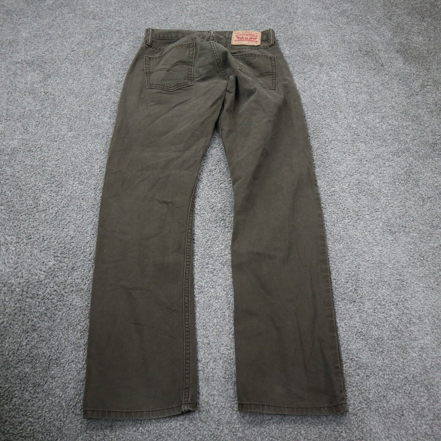Levis 514 Mens Jeans Straight Leg Mid Rise Denim 100% Cotton Brown Size W29XL32