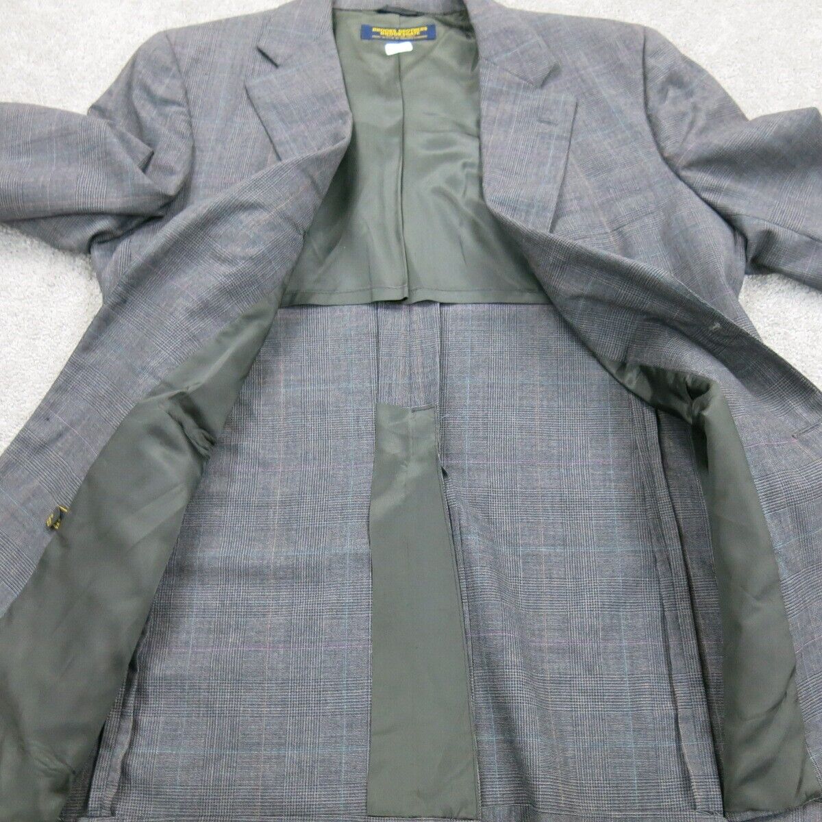 Brooks Brothers Men Blazer Coat Single Breasted Long Sleeves Pockets Black SZ L