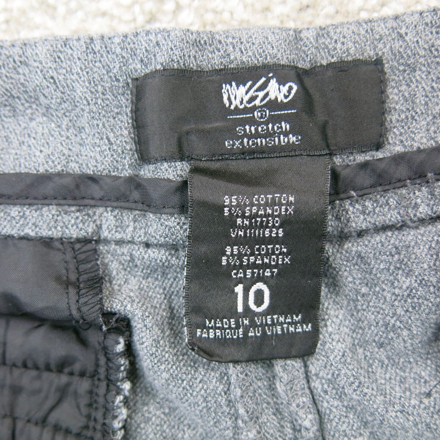 Mossimo Womens Pant Cropped Stretch Low Rise Flat Front Pockets Gray Size 10