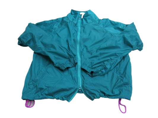 Fabletics Mens Windbreaker Jacket Full Zip Up Long Sleeves Mint Green Size Large