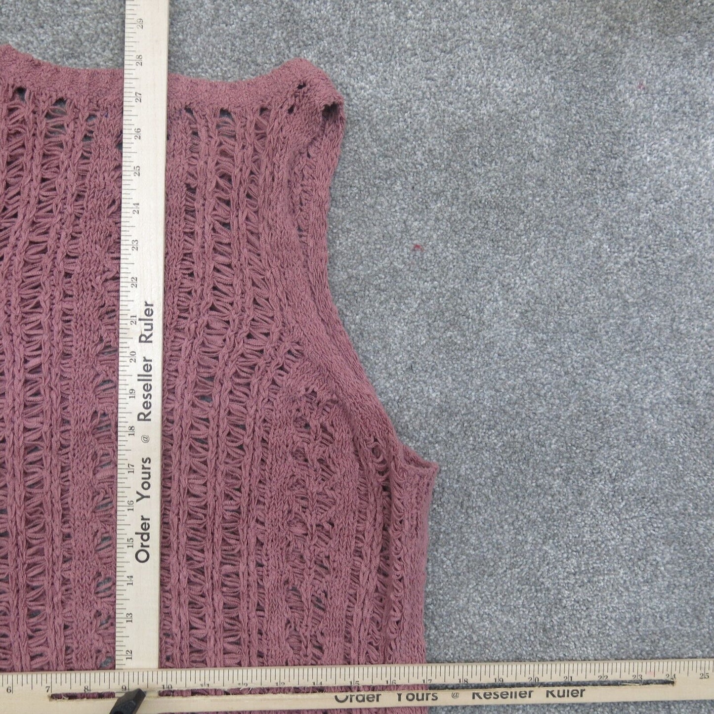 American Eagle Womens Pullover Sweater Knitted Sleeveless Pink Size Large