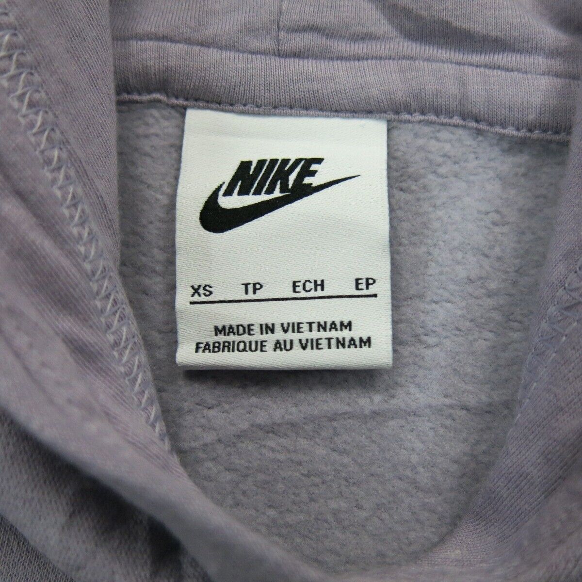 Nike Womens Graphics Hoodie Sweatshirt Long Sleeve Light Purple Size X Small