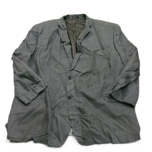 Lauren Ralph Lauren Women Blazer Coat Single Breasted Pocket Silk Gray Size 58L