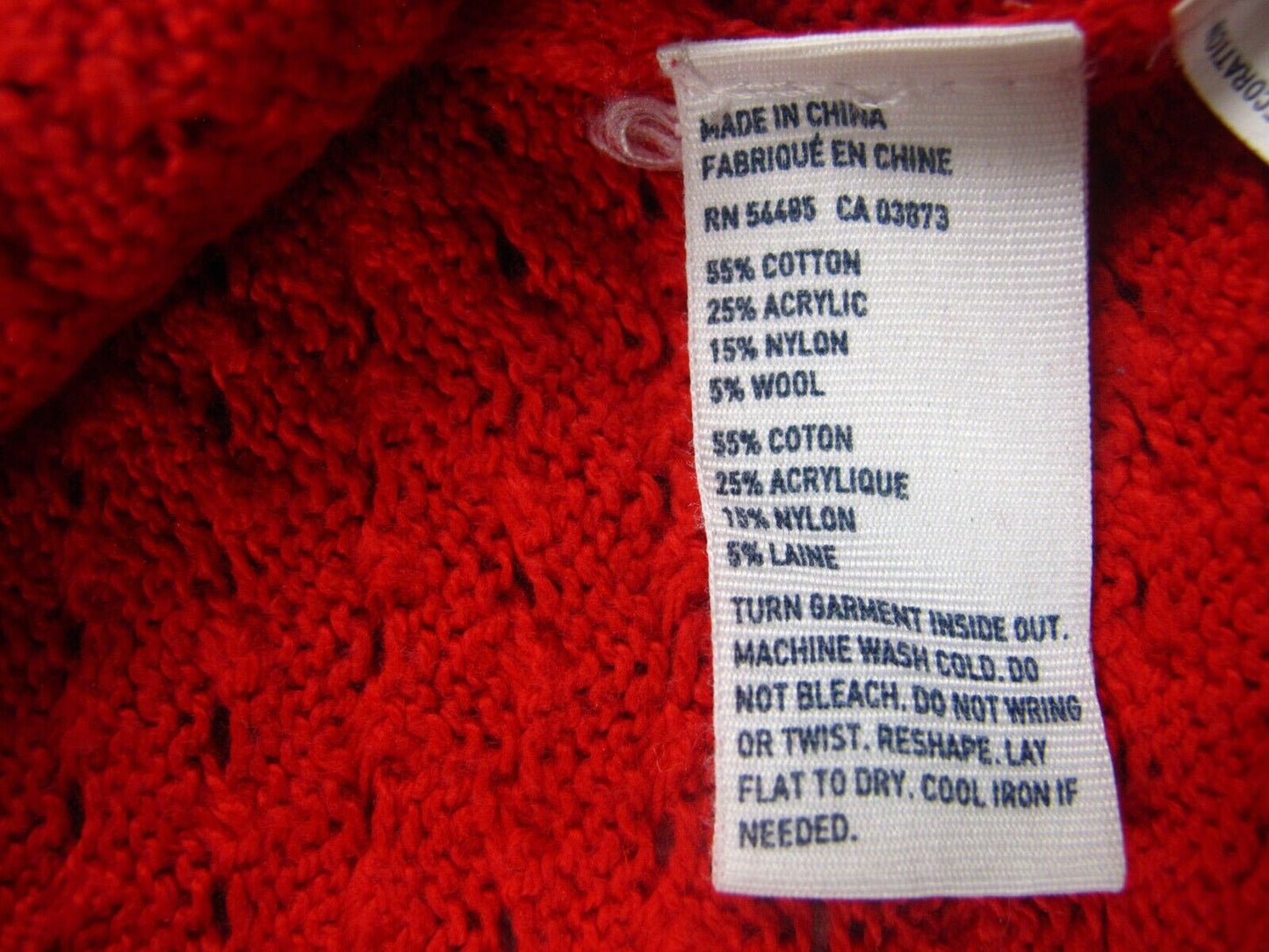 American Eagle Outfitter Womens Pullover Sweater Bac Zip Long Sleeves Red Size S