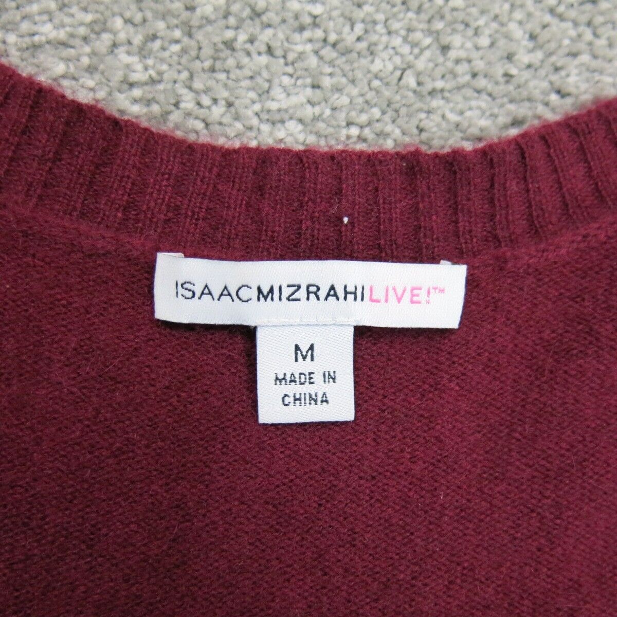 Isaac Mizrahi Women Cardigan Sweater Knitted Long Sleeve Pocket Marron SZ Medium