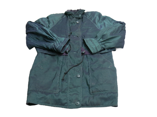 Forecaster Men Windbreaker Jacket Coat Front Button Long Sleeve Green Size Small