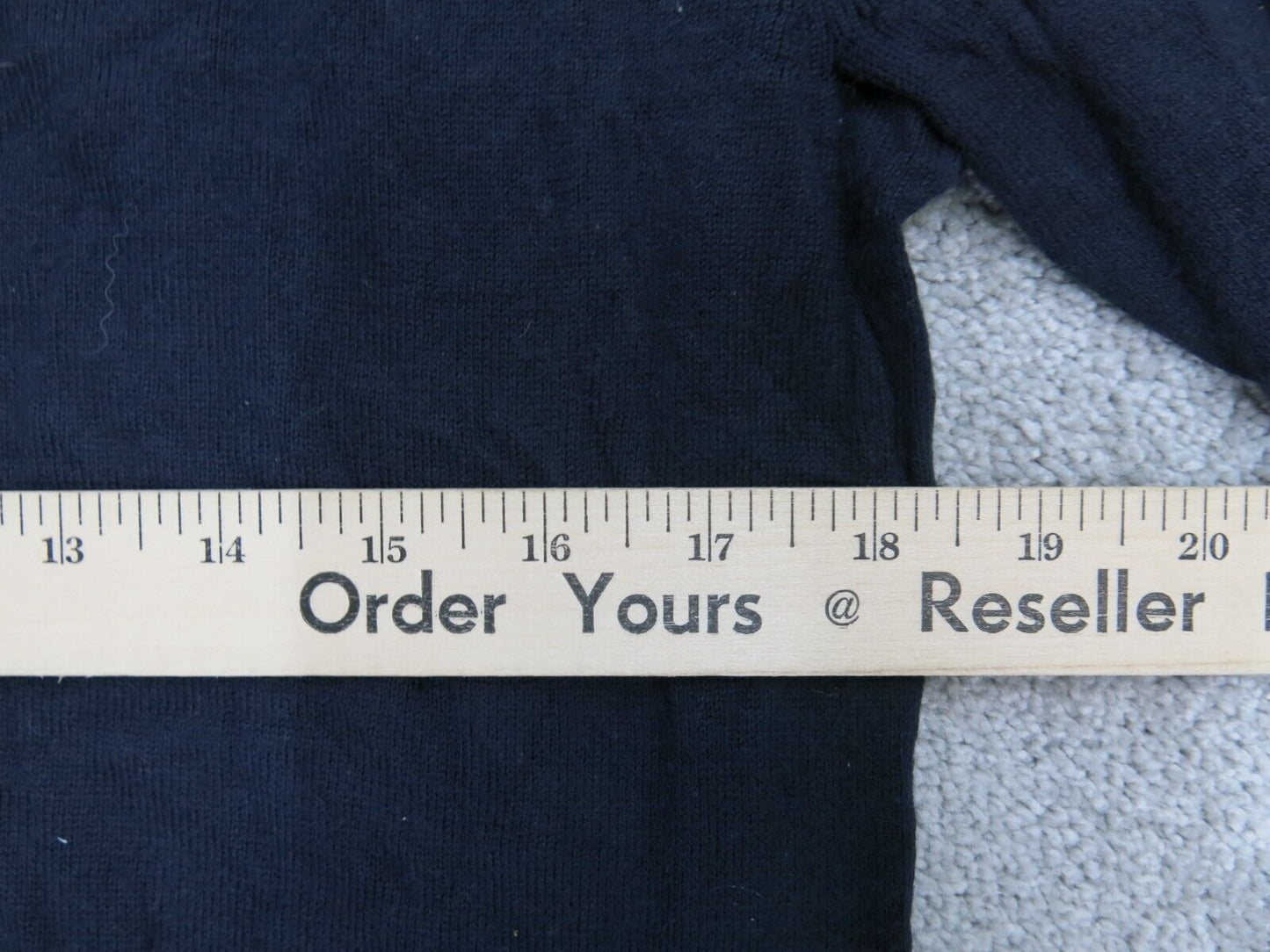 Chaps Men Cardigan Sweater Button Front Long Sleeve 100%Cotton Navy Blue Size S