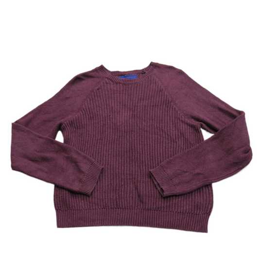 Aeropostale Womens Knitted Sweater Long Sleeve Round Neck Maroon Size Large
