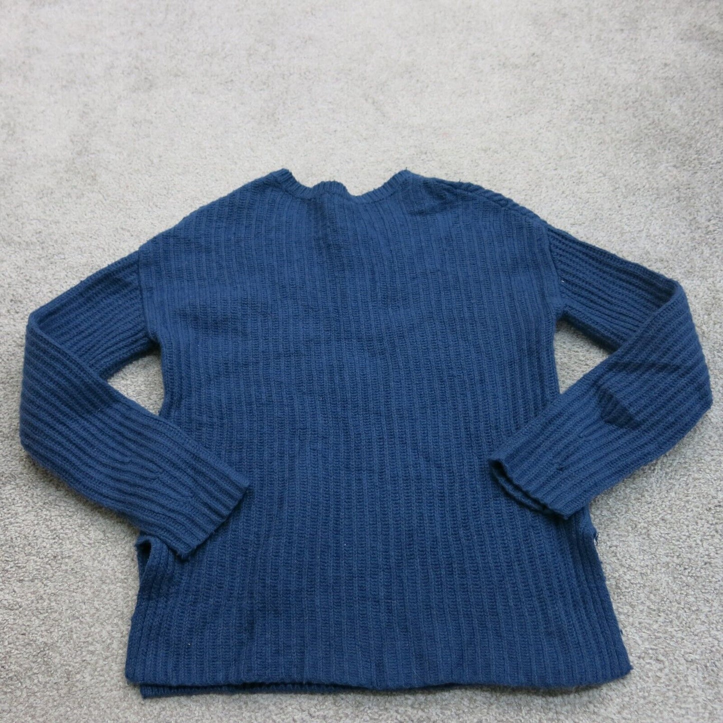 GAP Womens Knitted Sweater Round Neck Long Sleeves Navy Blue Size X Small