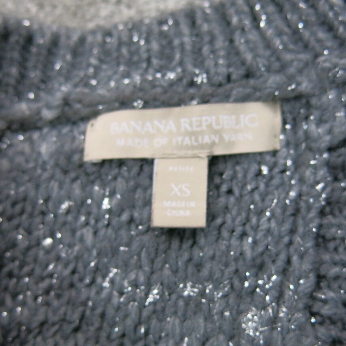 Banana Republic Womens Pullover Sweater Long Sleeves Ribbed Black Size XS Petite