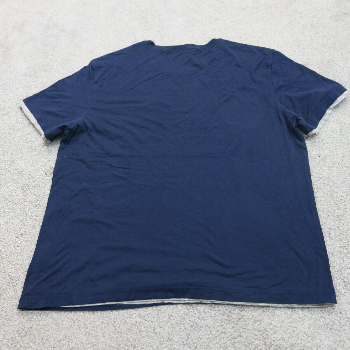 Ralph Lauren Mens Crew Neck T Shirt Short Sleeves Front Pocket Navy Blue Medium
