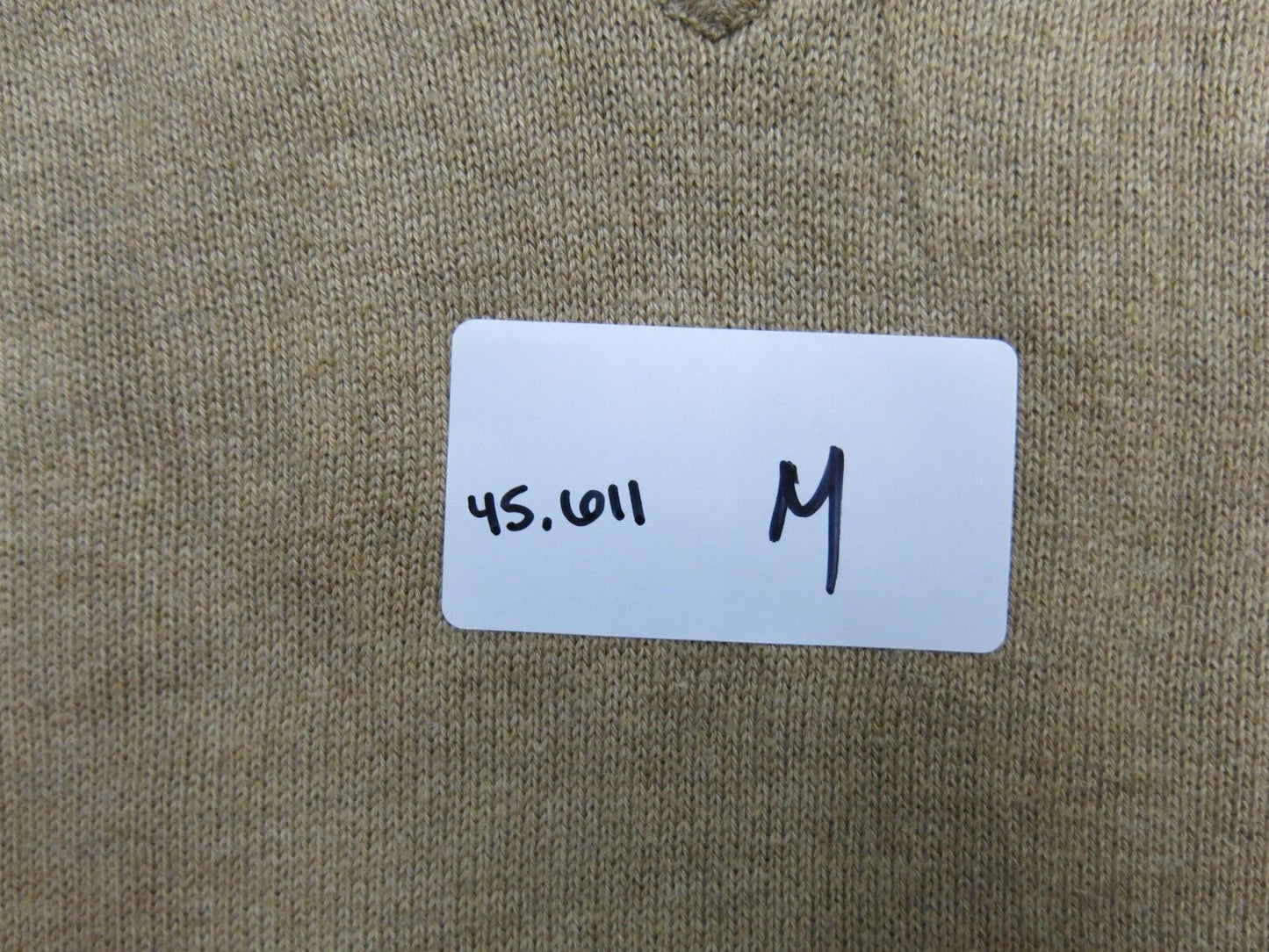 Tommy Hilfiger Mens Sweater V Neck Long Sleeves Pima Cotton Beige Size X Large