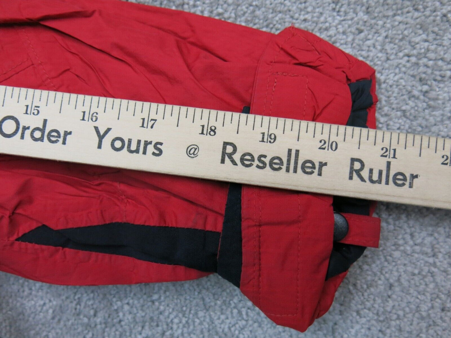 Columbia Mens Windbreaker Hooded Jacket Long Sleeves Pockets Red Size Medium
