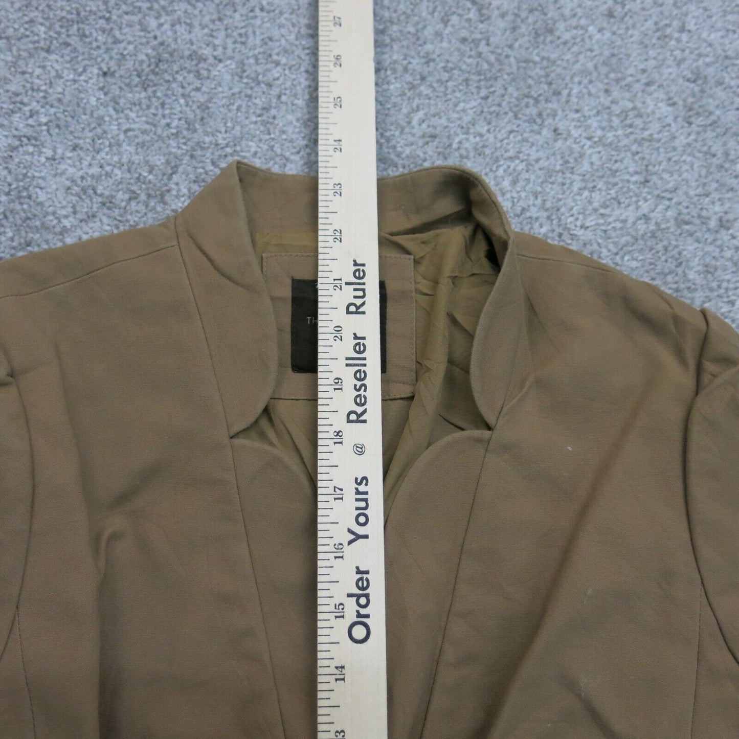 The Limited Collection Womens Blazer Coat Single Breasted Long Sleeve Khaki SZ M