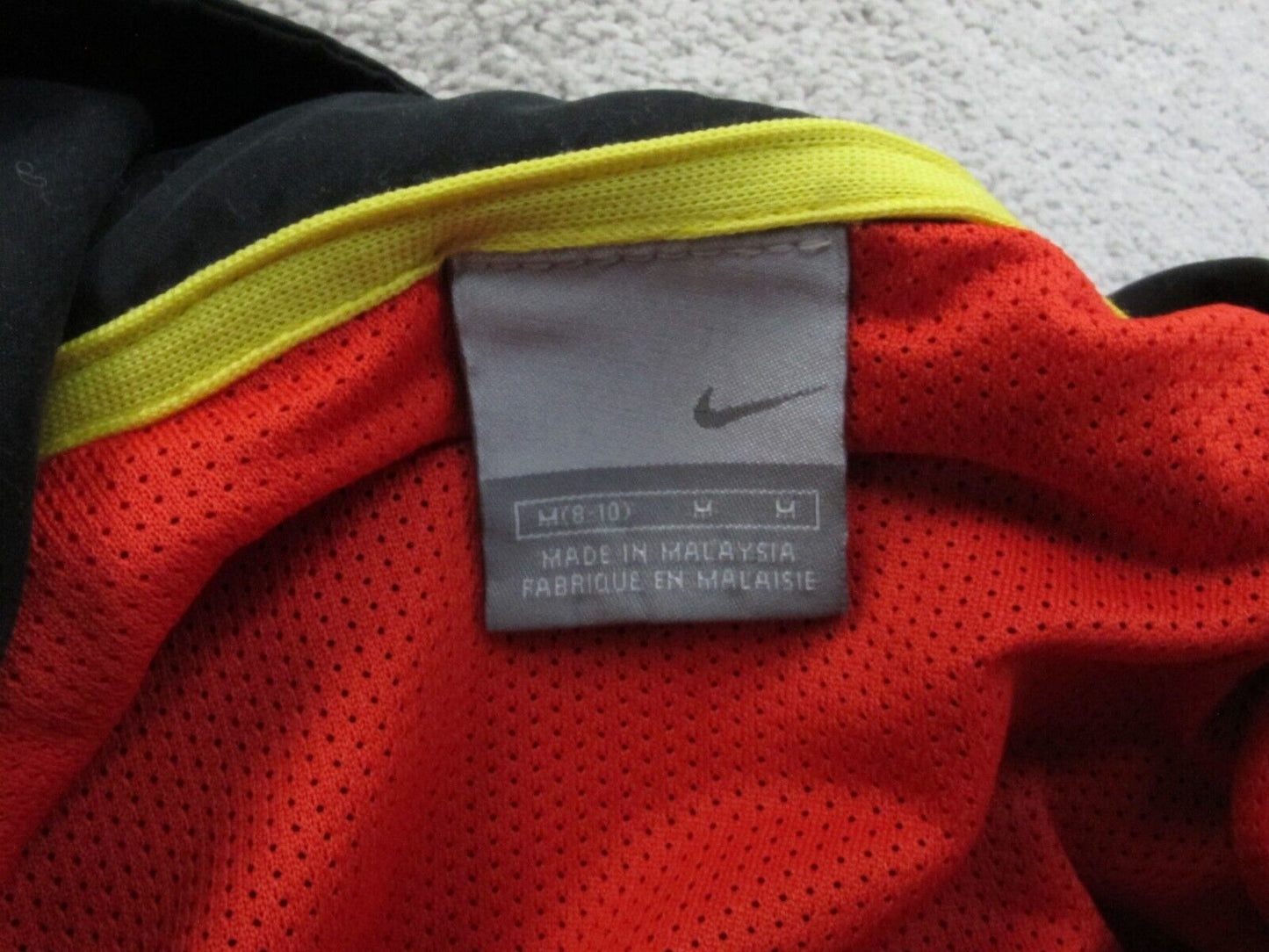 Nike Mens Bomber Jacket Full Zip Up Long Sleeves High Neck Black Red Size Medium