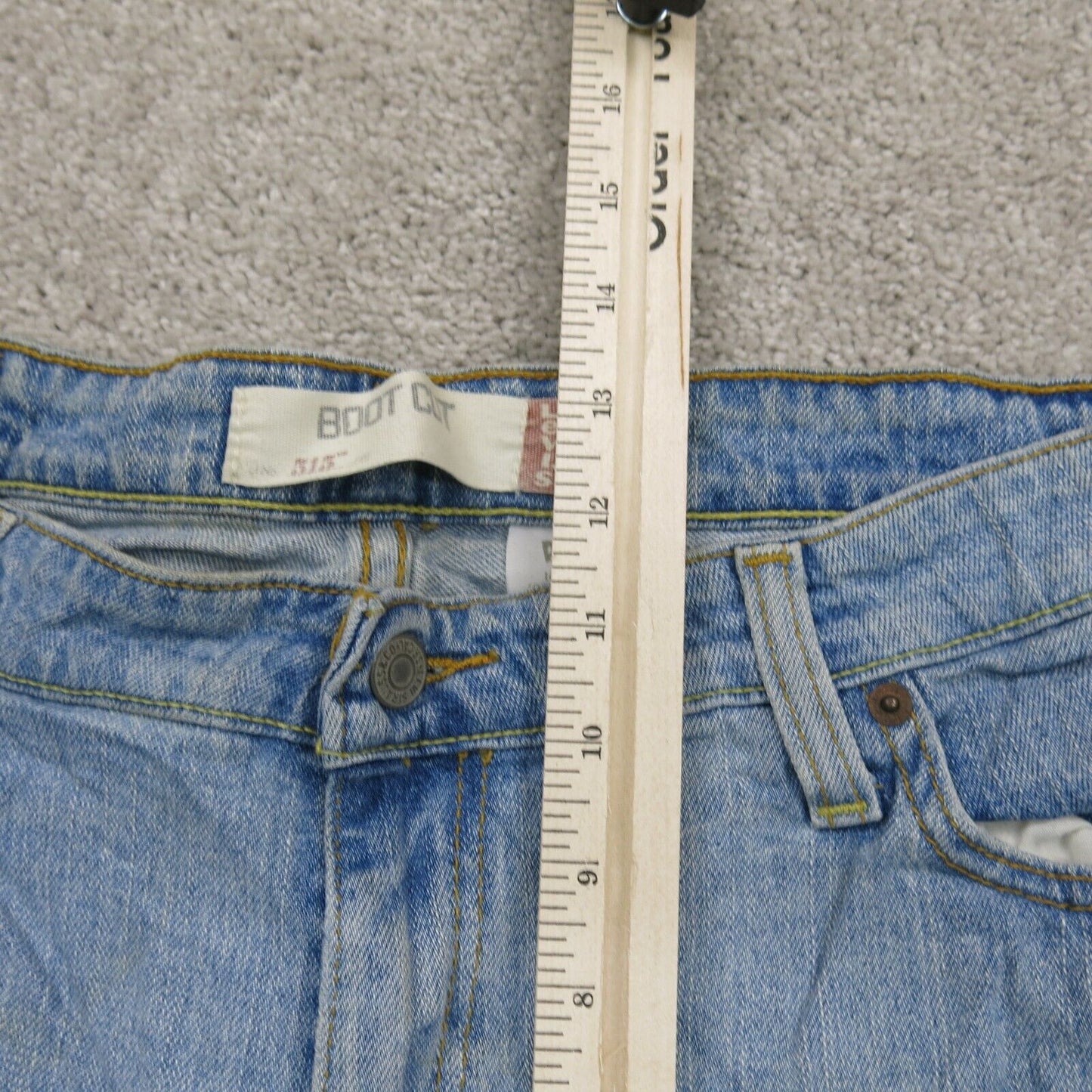 Levis 515 Mens Jeans Bootcut Denim Mid Rise Five Pockets Blue Size 18 Medium