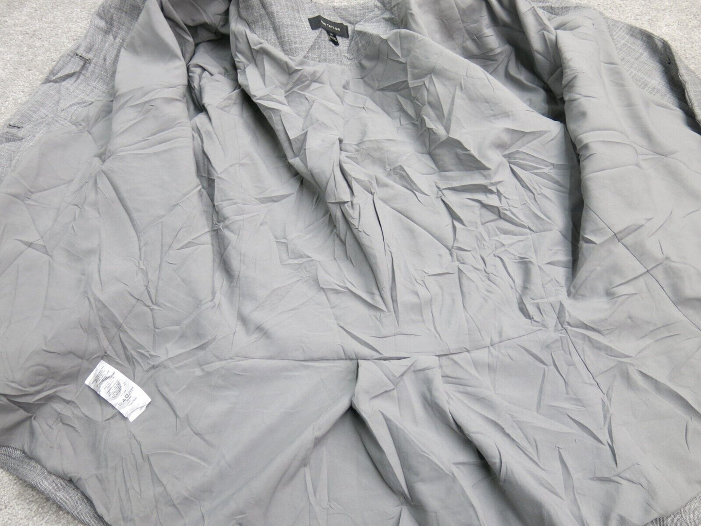 Ann Taylor Mens Blazer Coat Single Breasted Long Sleeves Pockets Gray Size 14T