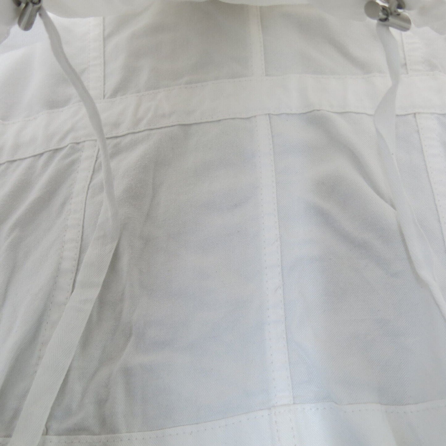 Talbots Womens Blouson Jacket Long Sleeves Mock Neck Pockets White Size Medium
