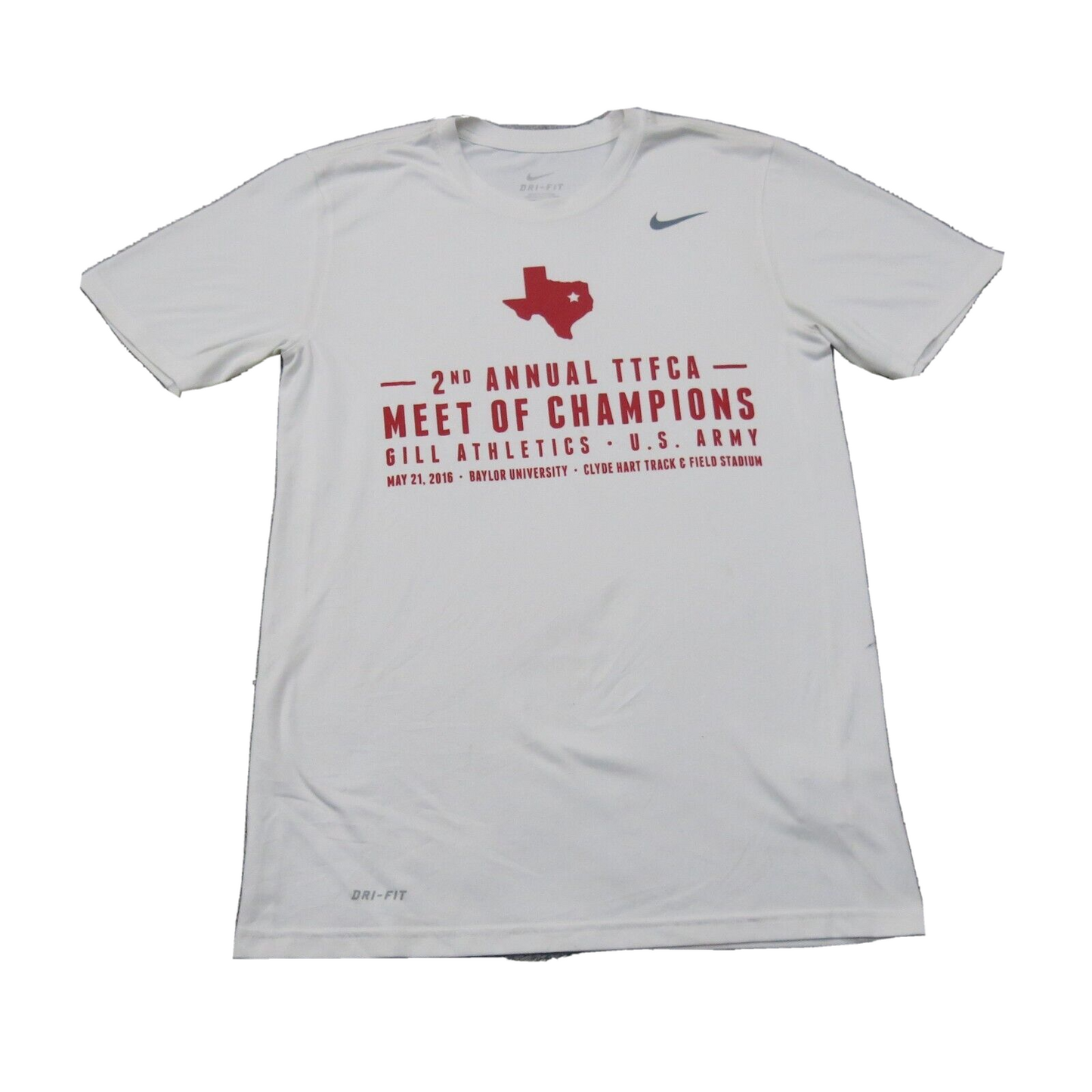 Nike Dri Fit Mens Crew Neck T Shirt 2nd Annual TTFCA Champions White Size Small