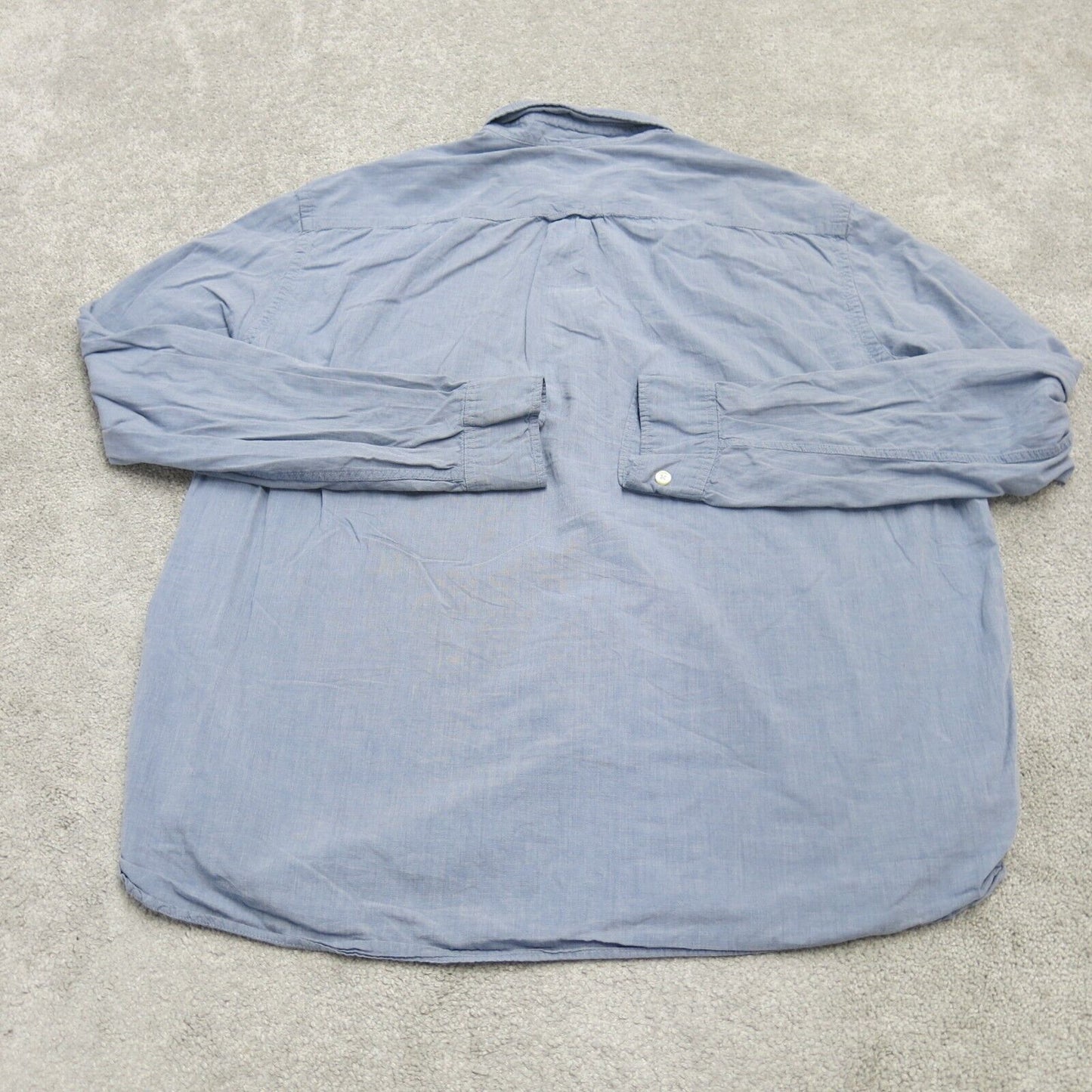 H&M Mens Shirt Button Up Regular Fit Casual Long Sleeves Blue Size X Large